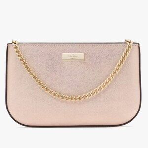 NEW Kate Spade Kenzie Limited Edition Metallic Lilly Pochette in Rose Gold